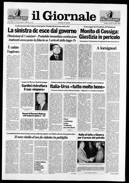 Il giornale : quotidiano del mattino